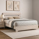 Cuzzy Full Platform Bed w Panel Headboard | Low Profile White Wood