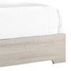 Cuzzy King Platform Bed w Panel Headboard | Low Profile White Wood BM338396
