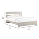 Cuzzy King Platform Bed w Panel Headboard | Low Profile White Wood BM338396