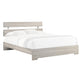 Cuzzy King Platform Bed w Panel Headboard | Low Profile White Wood BM338396