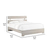 Cuzzy Queen Platform Bed w Panel Headboard | Low Profile White Wood BM338397