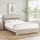 Cuzzy Queen Platform Bed w Panel Headboard | Low Profile White Wood