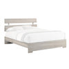 Cuzzy Queen Platform Bed w Panel Headboard | Low Profile White Wood BM338397