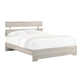 Cuzzy Queen Platform Bed w Panel Headboard | Low Profile White Wood BM338397
