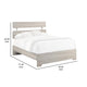 Cuzzy Twin Platform Bed w Panel Headboard | Low Profile White Wood BM338398