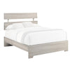 Cuzzy Twin Platform Bed w Panel Headboard | Low Profile White Wood BM338398
