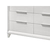 Ressy Wide Dresser & LED Mirror w 6 Drawers | White Wood BM338399