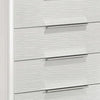 Ressy Tall Dresser Chest w 5 Drawers | Contemporary White Wood BM338401