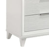 Ressy Tall Dresser Chest w 5 Drawers | Contemporary White Wood BM338401