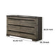 Ruthe Wide Dresser w 6 Drawers | Ebony Black | Gray Wood BM338404