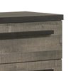 Ruthe Tall Dresser Chest w 4 Drawers | Ebony Black | Gray Wood BM338406