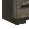 Ruthe Tall Dresser Chest w 4 Drawers | Ebony Black | Gray Wood BM338406