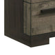 Ruthe Tall Dresser Chest w 4 Drawers | Ebony Black | Gray Wood BM338406