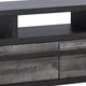 Ruthe TV Stand Media Console w 2 Drawers | Shelves | Black Gray Wood BM338407