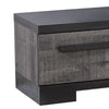 Ruthe TV Stand Media Console w 2 Drawers | Shelves | Black Gray Wood BM338407