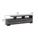 Ruthe TV Stand Media Console w 2 Drawers | Shelves | Black Gray Wood BM338407