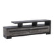 Ruthe TV Stand Media Console w 2 Drawers | Shelves | Black Gray Wood BM338407