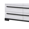 Ruthe Wide Dresser w 6 Drawers | Ebony Black | White Wood BM338410