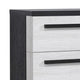 Ruthe Tall Dresser Chest w 4 Drawers | Ebony Black | White Wood BM338412