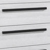 Ruthe Tall Dresser Chest w 4 Drawers | Ebony Black | White Wood BM338412
