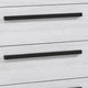 Ruthe Tall Dresser Chest w 4 Drawers | Ebony Black | White Wood BM338412
