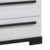 Ruthe Tall Dresser Chest w 4 Drawers | Ebony Black | White Wood BM338412