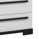Ruthe Tall Dresser Chest w 4 Drawers | Ebony Black | White Wood BM338412