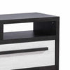 Ruthe TV Stand Media Cabinet w 2 Drawers | Shelves | Black & White Wood BM338413