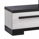Ruthe TV Stand Media Cabinet w 2 Drawers | Shelves | Black & White Wood