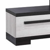 Ruthe TV Stand Media Cabinet w 2 Drawers | Shelves | Black & White Wood BM338413