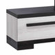 Ruthe TV Stand Media Cabinet w 2 Drawers | Shelves | Black & White Wood BM338413