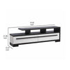 Ruthe TV Stand Media Cabinet w 2 Drawers | Shelves | Black & White Wood