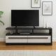 Ruthe TV Stand Media Cabinet w 2 Drawers | Shelves | Black & White Wood