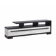Ruthe TV Stand Media Cabinet w 2 Drawers | Shelves | Black & White Wood