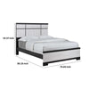 Ruthe King Panel Bed w Horizontal Trim Lines | White Grained Wood BM338414