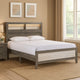 Ruthe Low Profile Queen Panel Bed w Built-In Lights | Ash Gray Wood