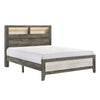Ruthe Low Profile Queen Panel Bed w Built-In Lights | Ash Gray Wood BM338416