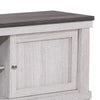 Leya TV Stand Media Cabinet | 2 Doors | 2 Shelves | Cable Cut Gray Wood BM338417