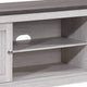 Leya TV Stand Media Cabinet | 2 Doors | 2 Shelves | Cable Cut Gray Wood BM338417