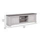 Leya TV Stand Media Cabinet | 2 Doors | 2 Shelves | Cable Cut Gray Wood BM338417