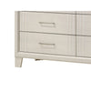 Charie Wide Dresser w 6 Drawers | Tapered Legs | White Wood BM338423