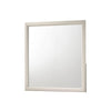 Charie Wide Dresser and Mirror Set | 6 Drawers | Tapered Legs | White Wood