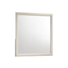 Charie Wide Dresser and Mirror Set | 6 Drawers | Tapered Legs | White Wood