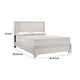 Charie Full Bed w Panel-Style Headboard | Tapered Legs | White Wood BM338426