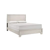 Charie Full Bed w Panel-Style Headboard | Tapered Legs | White Wood BM338426