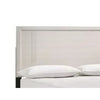 Charie King Bed w Panel-Style Headboard | Tapered Legs | White Wood BM338427