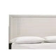 Charie King Bed w Panel-Style Headboard | Tapered Legs | White Wood BM338427