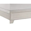 Charie King Bed w Panel-Style Headboard | Tapered Legs | White Wood BM338427