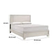 Charie Queen Bed w Panel-Style Headboard | Tapered Legs | White Wood BM338428