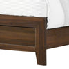 Shannon King Bed w Nailhead Trim | Ivory Fabric on | Cherry Brown Wood BM338430